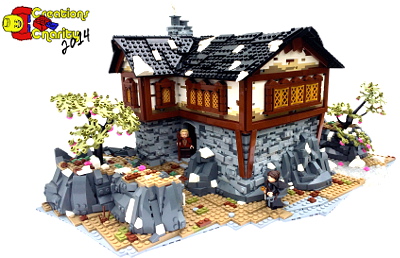 Final build of epic microscale Minas Tirith for Brickcon 2014